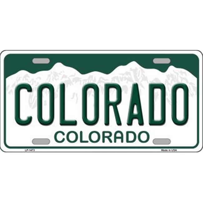 Smart Blonde LP-1473 Colorado Novelty State Background Metal License Plate