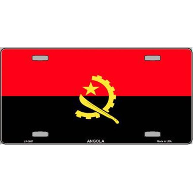Smart Blonde LP-3957 Angola Flag Metal Novelty License Plate