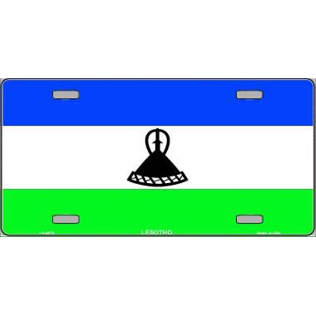 Smart Blonde LP-4076 Lesotho Flag Metal Novelty License Plate