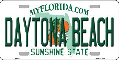 LP-6003 Daytona Beach Florida Novelty Metal License Plate