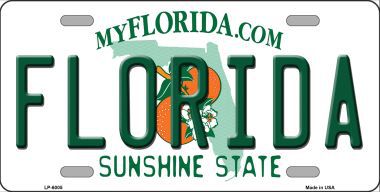Florida Novelty Metal License Plate