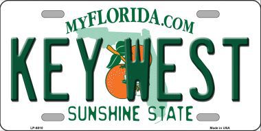 LP-6010 Key West Florida Novelty Metal License Plate