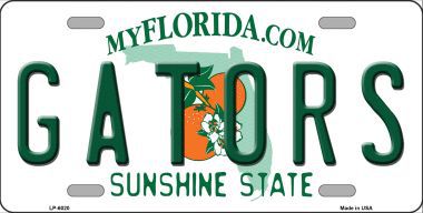 LP-6020 Gators Florida Novelty Metal License Plate