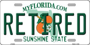 Retired Florida Novelty Metal License Plate