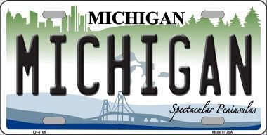 LP-6105 Michigan Novelty Metal License Plate