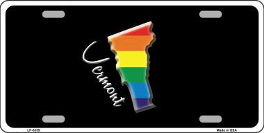 LP-6359 Vermont Rainbow Metal Novelty License Plate