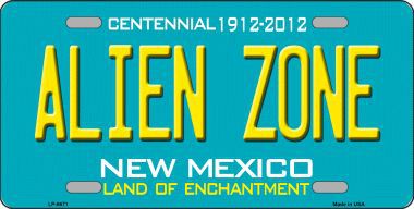 LP-6671 Alien Zone New Mexico State Novelty Metal License Plate