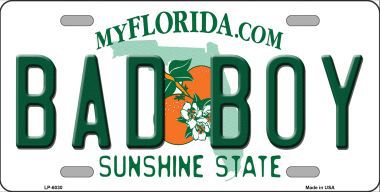 LP-6030 Bad Boy Florida Novelty Metal License Plate