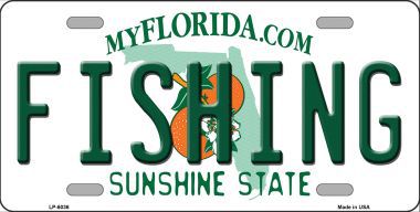 Fishing Florida Novelty Metal License Plate