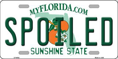 LP-6042 Spoiled Florida Novelty Metal License Plate