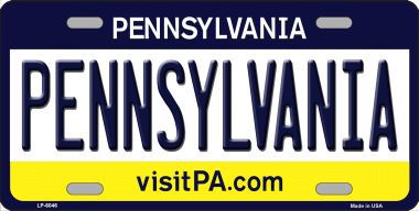 LP-6046 Pennsylvania State Background Novelty Metal License Plate