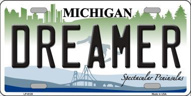 LP-6126 Dreamer Michigan Metal Novelty License Plate