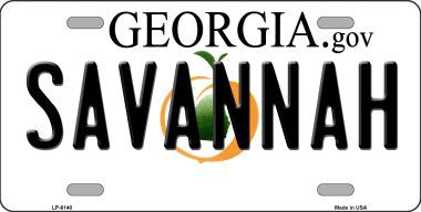 Savannah Georgia Novelty Metal License Plate