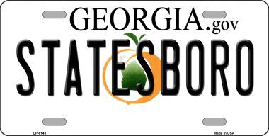 Statesboro Georgia Novelty Metal License Plate
