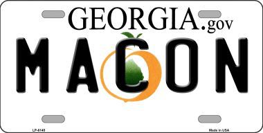 LP-6145 Macon Georgia Novelty Metal License Plate