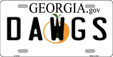LP-6146 Dawgs Georgia Novelty Metal License Plate