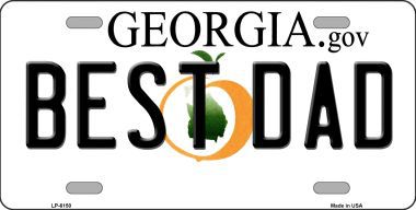 LP-6150 Best Dad Georgia Novelty Metal License Plate