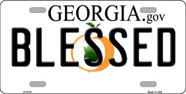 LP-6151 Blessed Georgia Novelty Metal License Plate