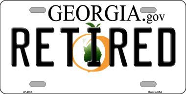 Retired Georgia Novelty Metal License Plate