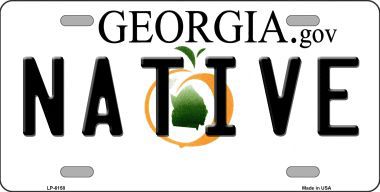 LP-6158 Native Georgia Novelty Metal License Plate