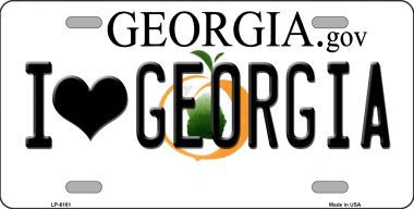 LP-6161 I Love Georgia Novelty Metal License Plate