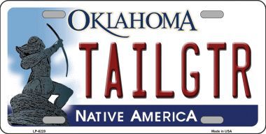 LP-6220 Tailgtr Oklahoma Novelty Metal License Plate