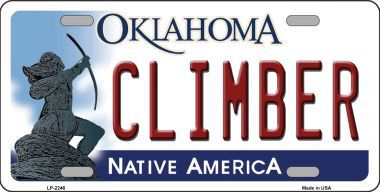 LP-6246 Climber Oklahoma Novelty Metal License Plate