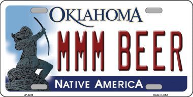 LP-6249 MMM Beer Oklahoma Novelty Metal License Plate