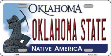 LP-6255 Oklahoma State Novelty Metal License Plate