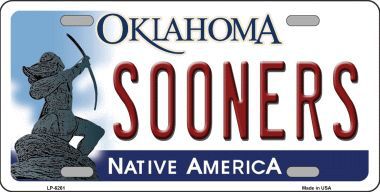 LP-6261 Sooners Oklahoma Novelty Metal License Plate
