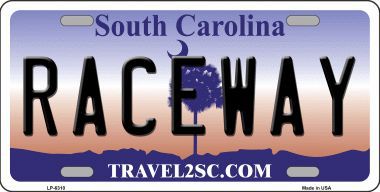 LP-6310 Raceway South Carolina Novelty Metal License Plate