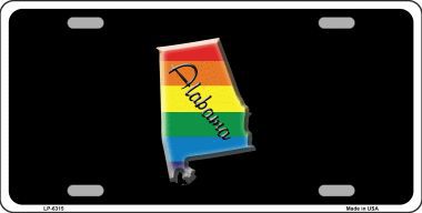 LP-6315 Alabama Rainbow Metal Novelty License Plate