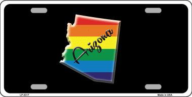 LP-6317 Arizona Rainbow Metal Novelty License Plate