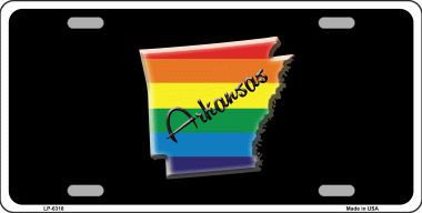 LP-6318 Arkansas Rainbow Metal Novelty License Plate