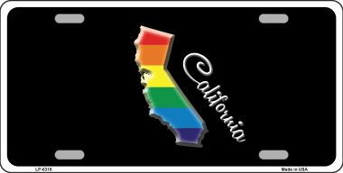 LP-6319 California Rainbow Metal Novelty License Plate
