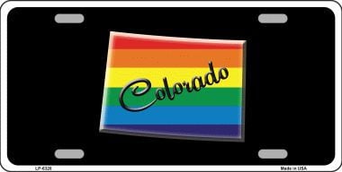 LP-6320 Colorado Rainbow Metal Novelty License Plate