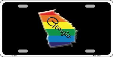 LP-6324 Georgia Rainbow Metal Novelty License Plate