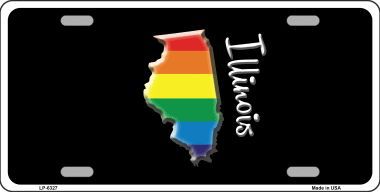LP-6327 Illinois Rainbow Metal Novelty License Plate