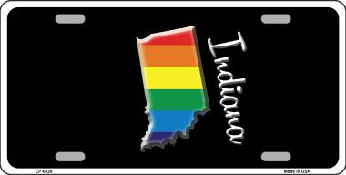 LP-6328 Indiana Rainbow Metal Novelty License Plate