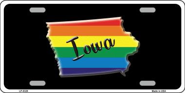 LP-6329 Iowa Rainbow Metal Novelty License Plate