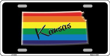 LP-6330 Kansas Rainbow Metal Novelty License Plate