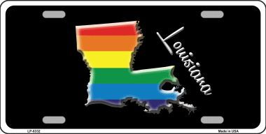 LP-6332 Louisiana Rainbow Metal Novelty License Plate