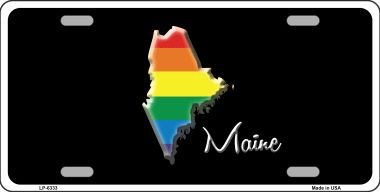 LP-6333 Maine Rainbow Metal Novelty License Plate