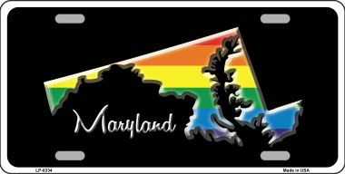 LP-6334 Maryland Rainbow Metal Novelty License Plate