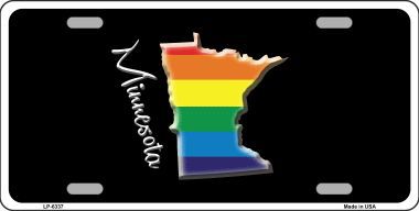 LP-6337 Minnesota Rainbow Metal Novelty License Plate