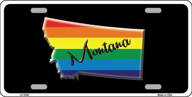 LP-6340 Montana Rainbow Metal Novelty License Plate
