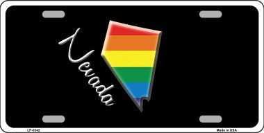 LP-6342 Nevada Rainbow Metal Novelty License Plate