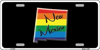 LP-6345 New Mexico Rainbow Metal Novelty License Plate