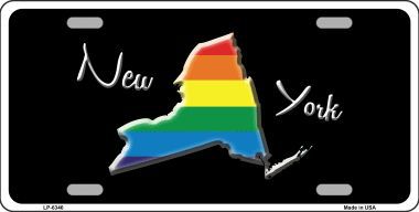 LP-6346 New York Rainbow Metal Novelty License Plate