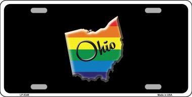 LP-6349 Ohio Rainbow Metal Novelty License Plate